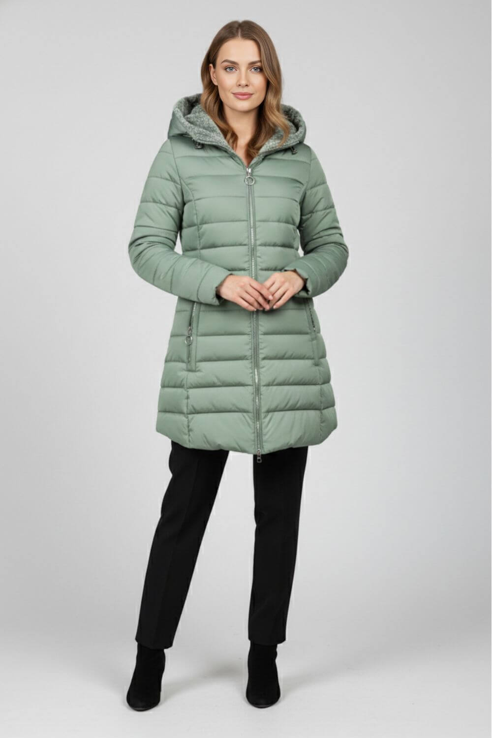 Long Hooded Quilted Puffer Coat For Women | Ravelle