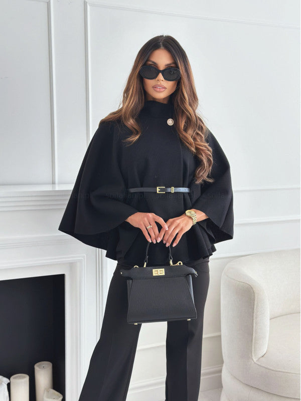 Butterfly Sleeve Belted Jacket For Women | Janine