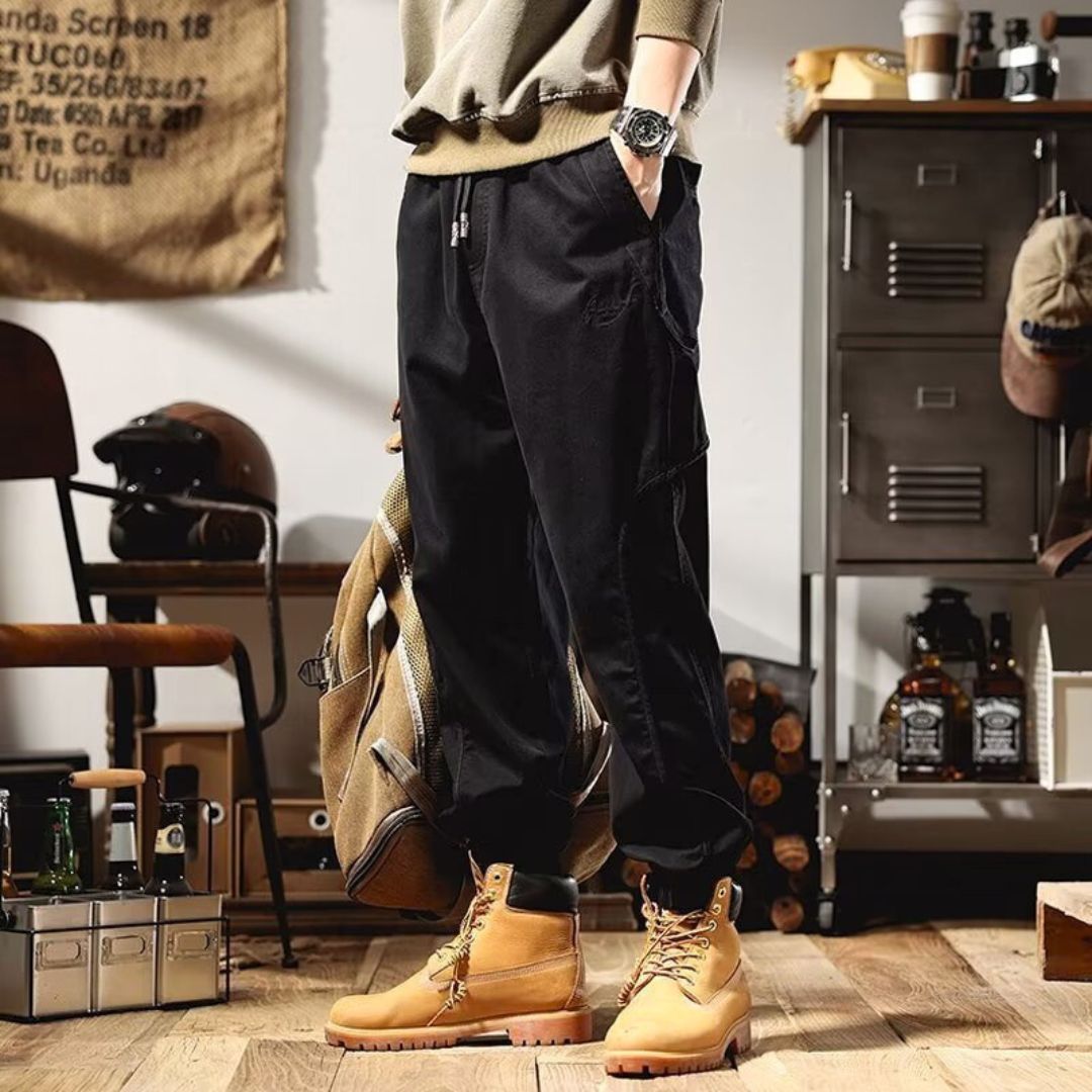 Tapered Utility Cargo Trousers for Men | Railey