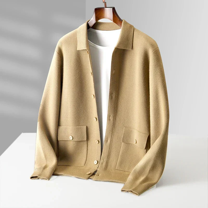 Collared Button Front Cardigan for Men | Lorenzo