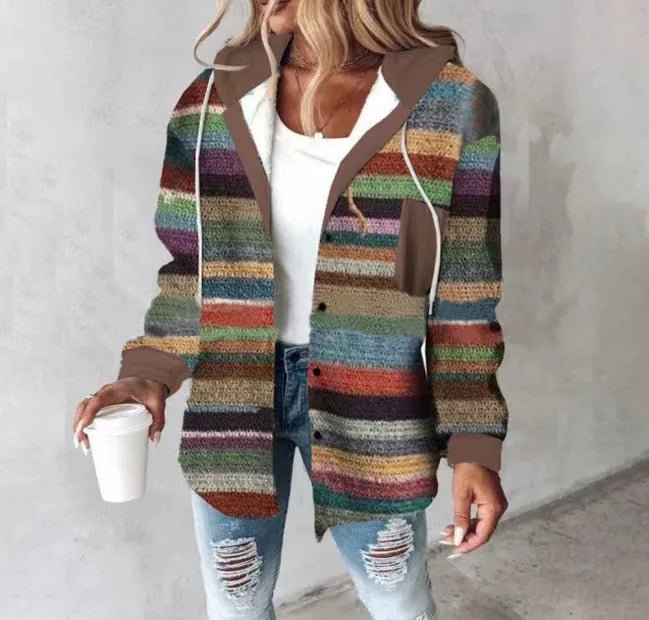 Plaid Hooded Coat for Women | Brielle
