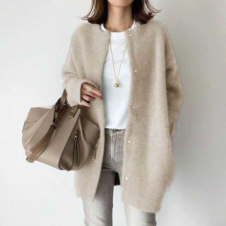 Elegant Button Front Jacket For Women | Mirela