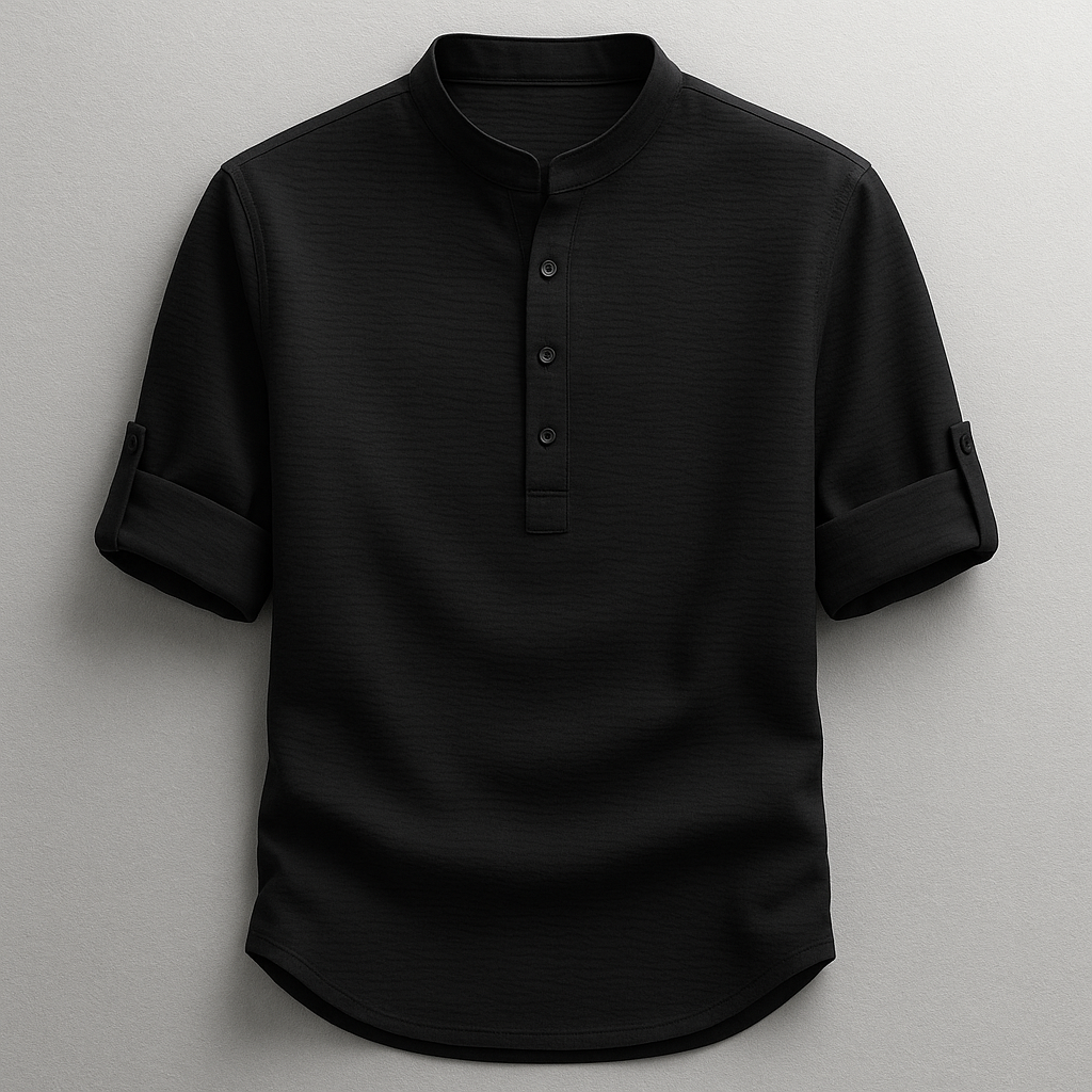 Textured Henley Shirt For Men | Caleb