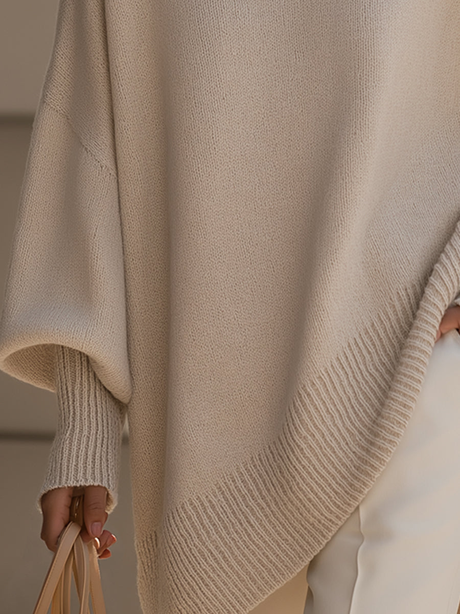 Asymmetric Hem Knit Top for Women | Evelyne