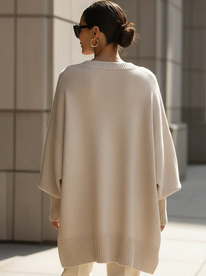 Asymmetric Hem Knit Top for Women | Evelyne