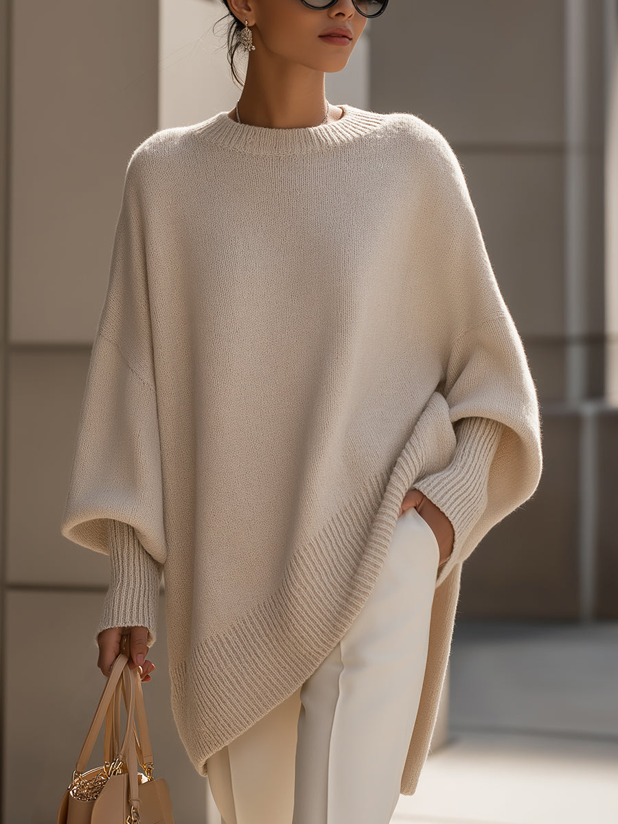 Asymmetric Hem Knit Top for Women | Evelyne