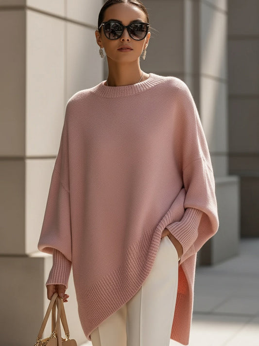 Asymmetric Hem Knit Top for Women | Evelyne