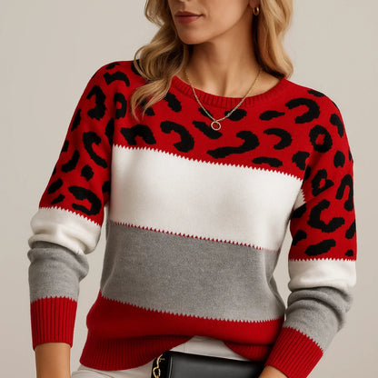 Leopard Print Casual Sweater For Women | Sera