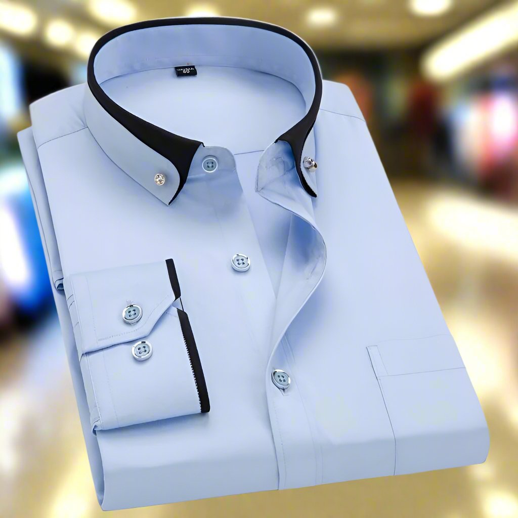 Contrast Collar Button Shirt For Men | Jim