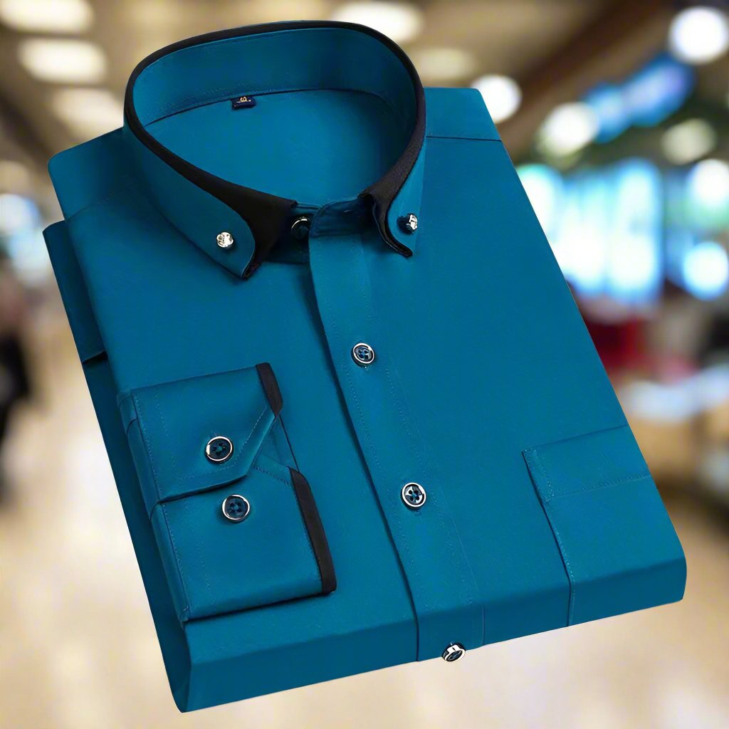 Contrast Collar Button Shirt For Men | Jim