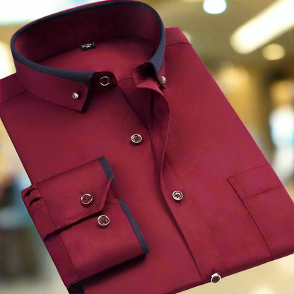 Contrast Collar Button Shirt For Men | Jim