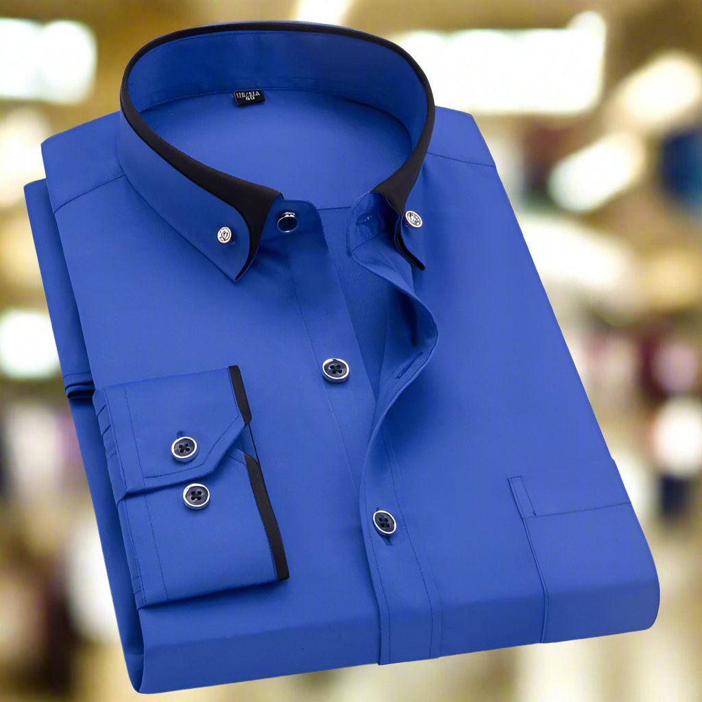 Contrast Collar Button Shirt For Men | Jim
