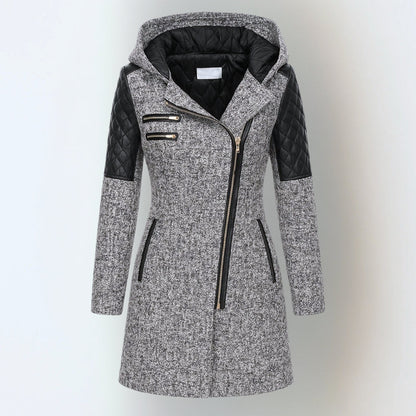 Long Hooded Zip Jacket For Women | Maristella