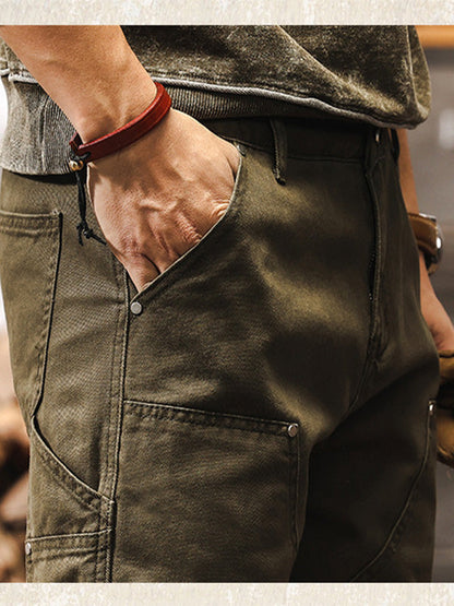 Rugged Straight Leg Utility Trousers For Men | Beckett