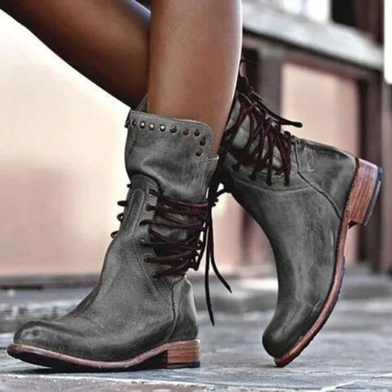 Classic Lace Up Ankle Boots For Women | Brielle