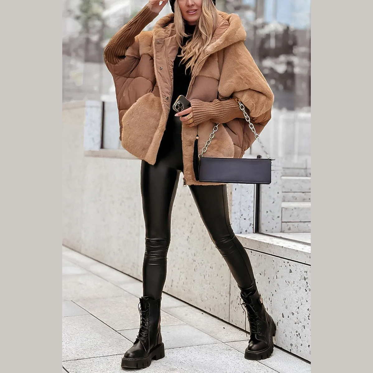 Oversized Hooded Puffer Jacket For Women | Elira