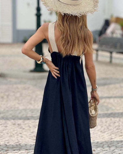 Cross Neck Long Dress For Women | Selmira