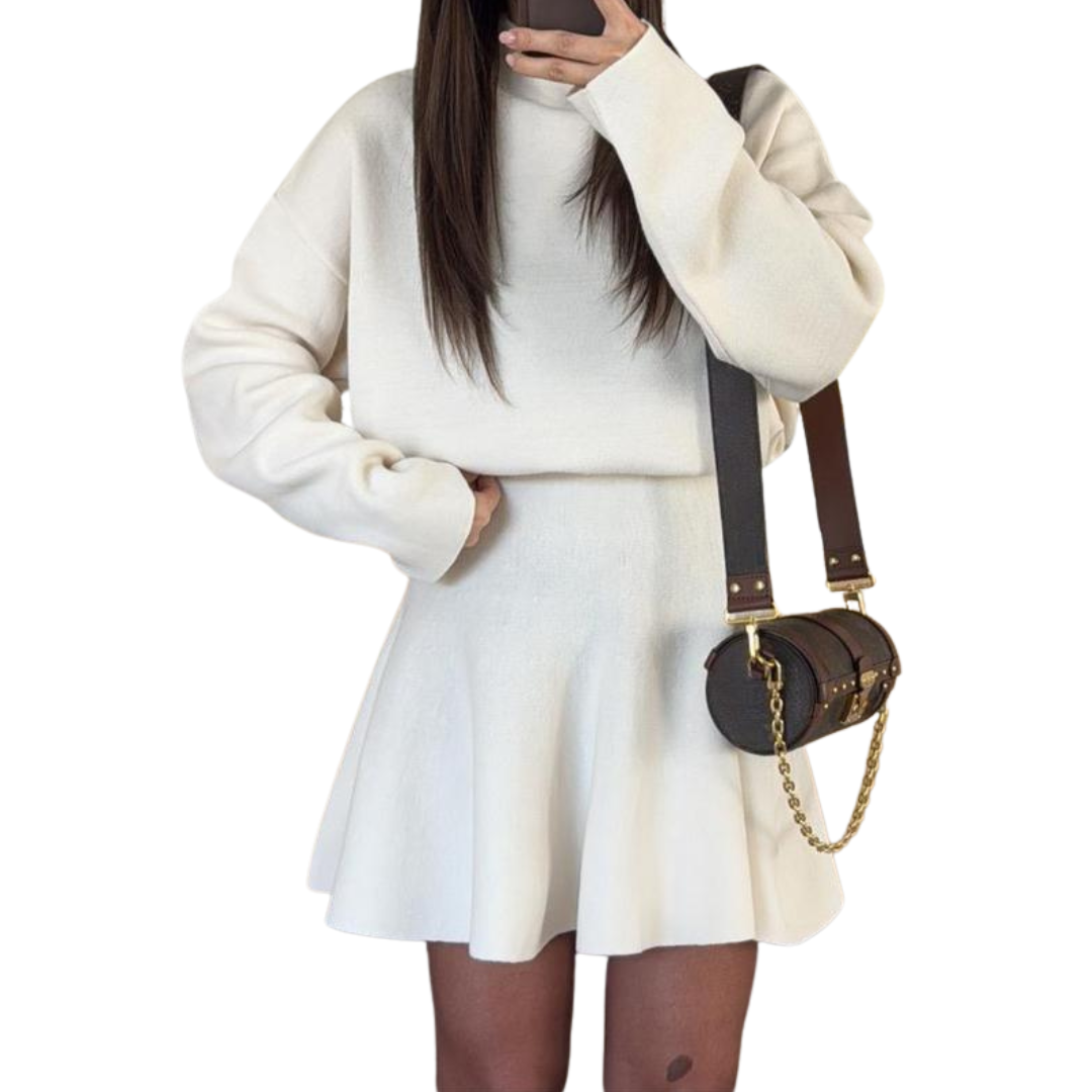 Half High Neck Knit Sweater Dress For Women | Merylle