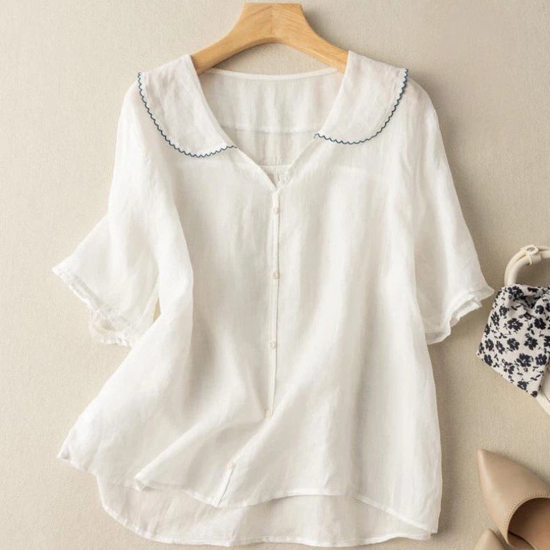 Scalloped Collar Blouse For Women | Mirelle