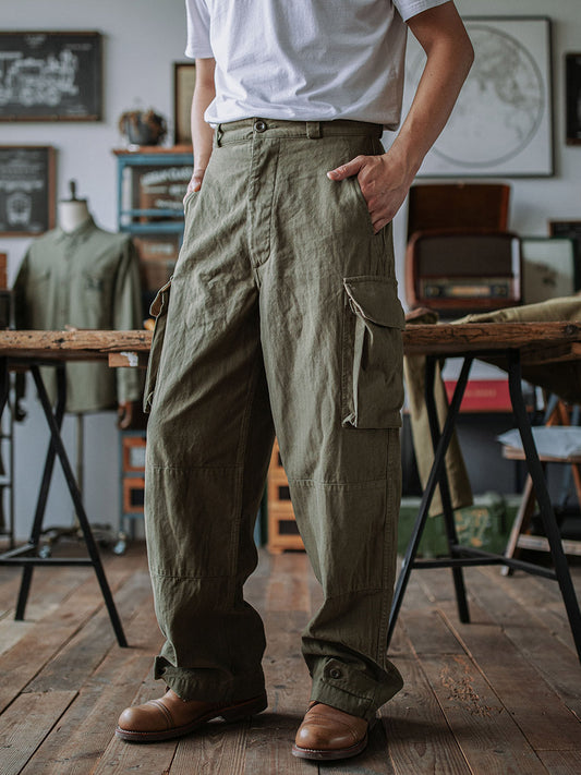 Heritage Utility Trousers with Reinforced Details for Men | Owen