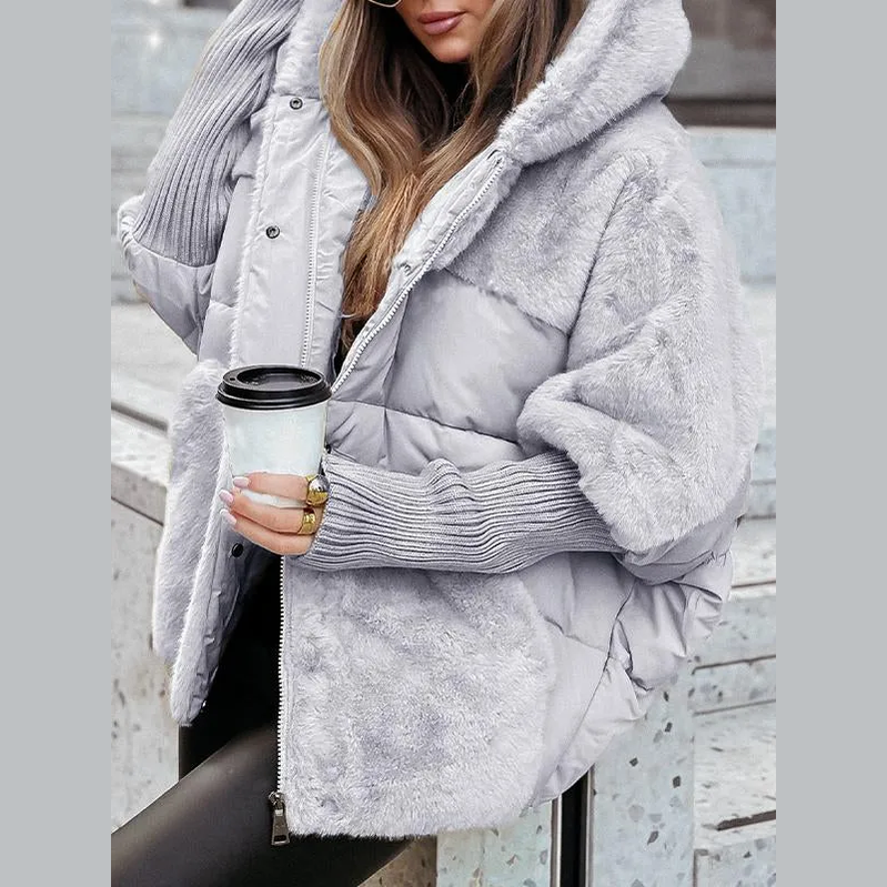 Oversized Hooded Puffer Jacket For Women | Elira