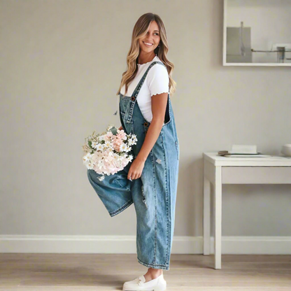 Vintage Wash Adjustable Jumpsuit For Women | Maristelle