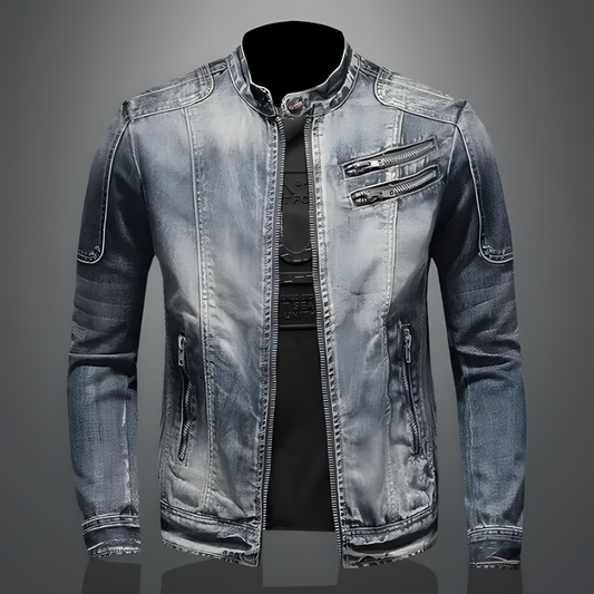 Retro Zip Front Jacket For Men | Matteo