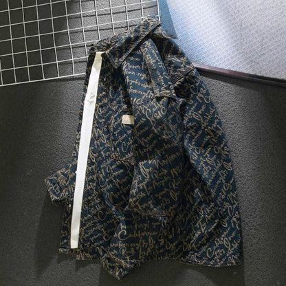 Embroidered Button Front Jacket for Men | Cassian