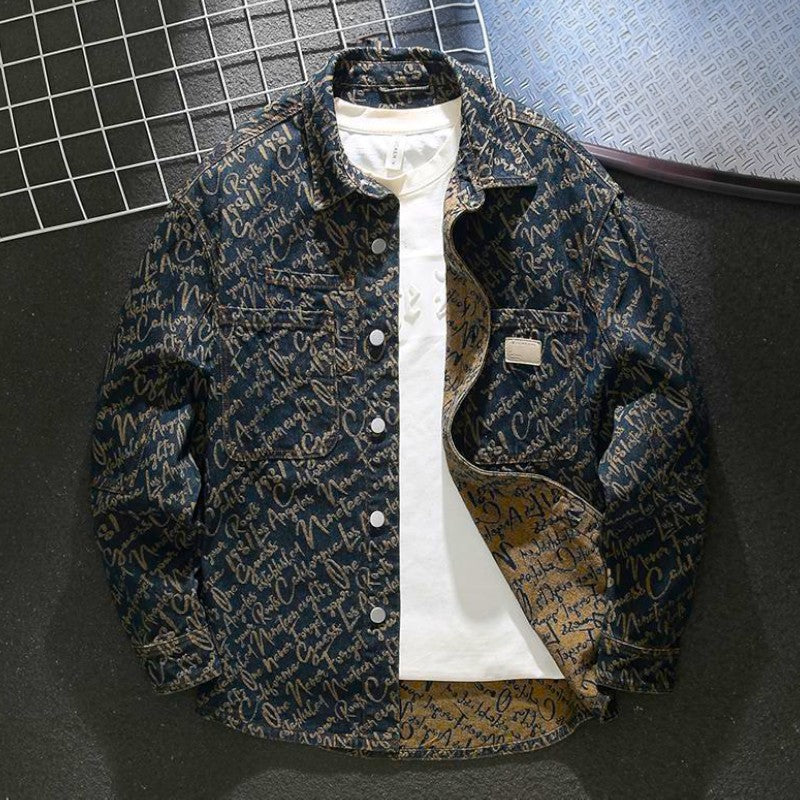Embroidered Button Front Jacket for Men | Cassian