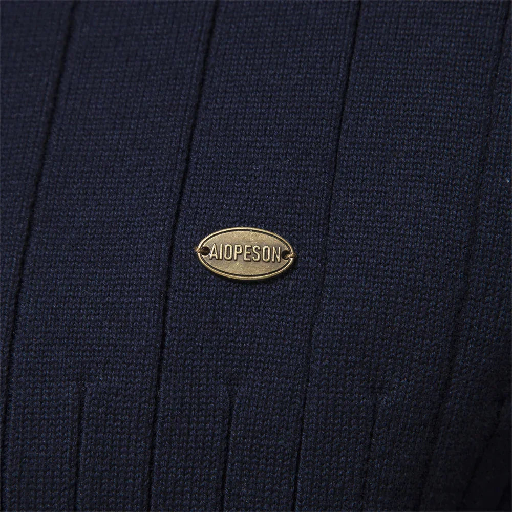 Ribbed Zip Neck Sweater for Men | Corin