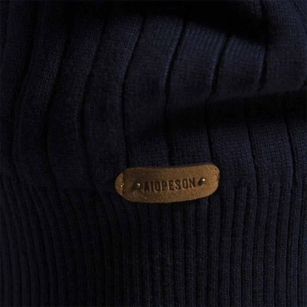 Ribbed Zip Neck Sweater for Men | Corin