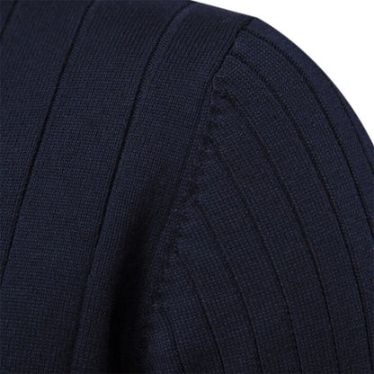 Ribbed Zip Neck Sweater for Men | Corin