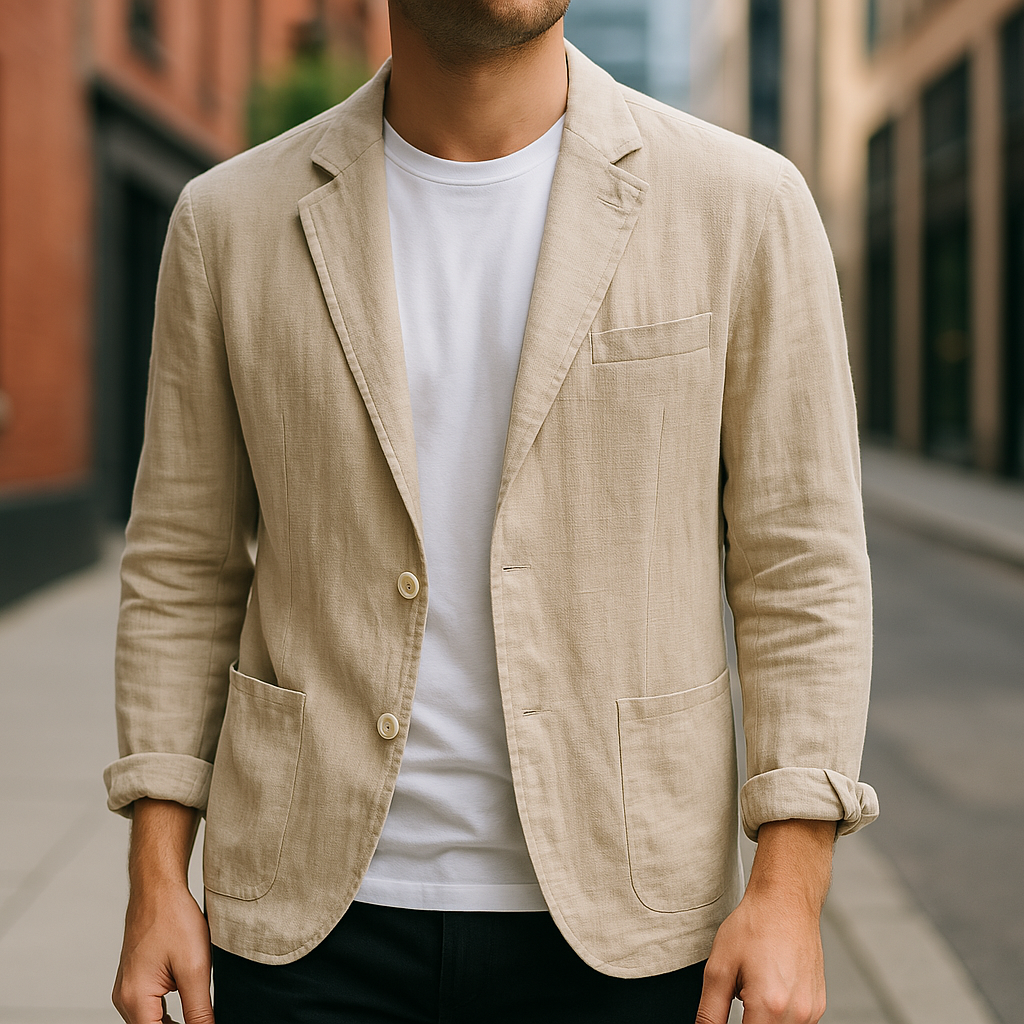 Tailored Single Button Blazer for Men | Matteo