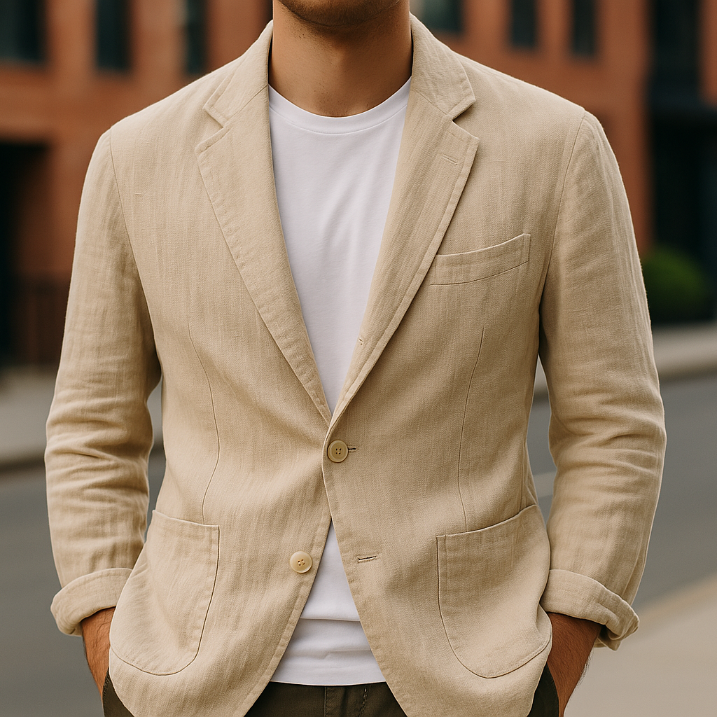 Tailored Single Button Blazer for Men | Matteo