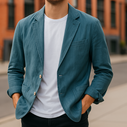 Tailored Single Button Blazer for Men | Matteo