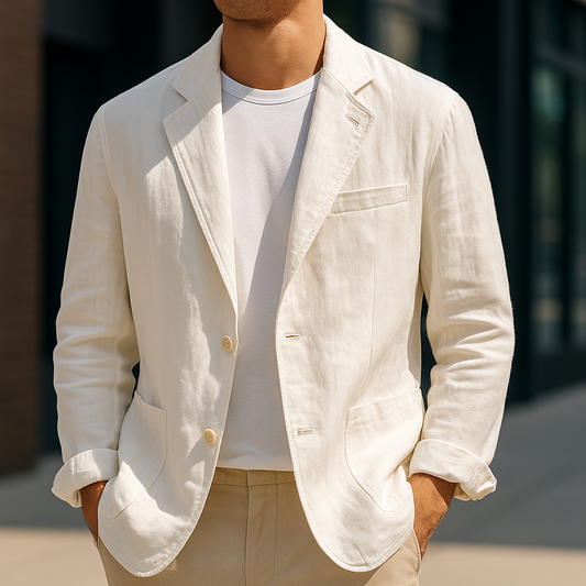 Tailored Single Button Blazer for Men | Matteo