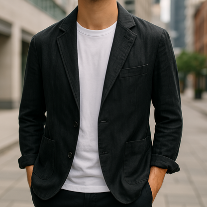 Tailored Single Button Blazer for Men | Matteo