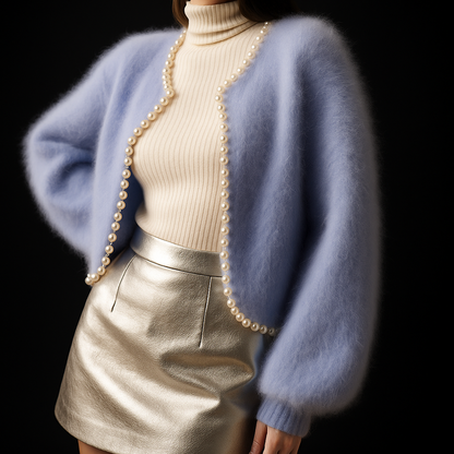 Pearl Embellished Cardigan For Women | Chloe