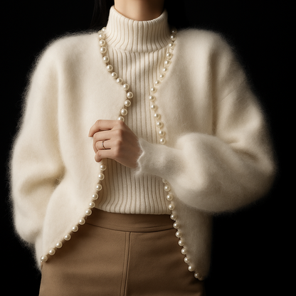 Pearl Embellished Cardigan For Women | Chloe