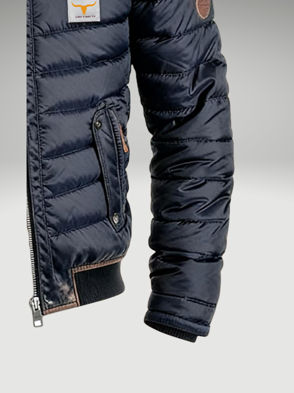 Quilted Stand Collar Jacket For Men | Laurent