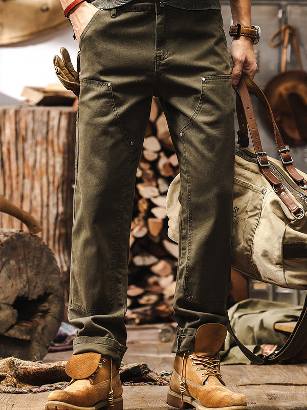 Rugged Straight Leg Utility Trousers For Men | Beckett