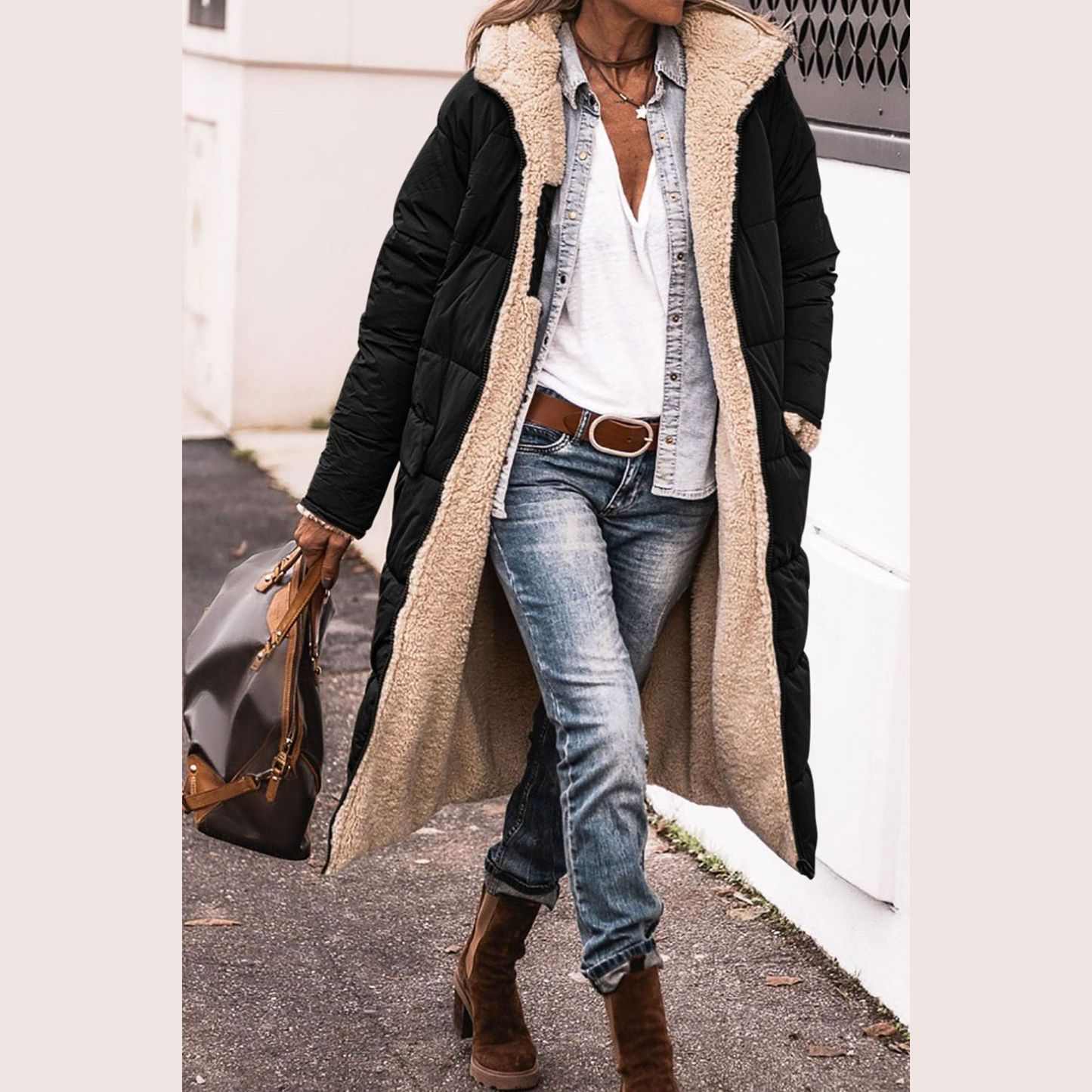 Long Reversible Coat For Women | Dona