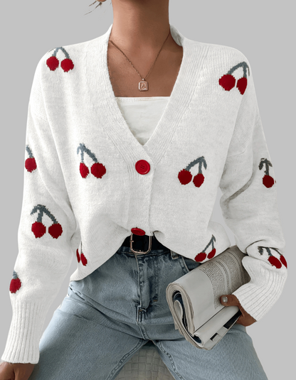 Chic Button Front Long Sleeve Cardigan For Women | Mirelisse