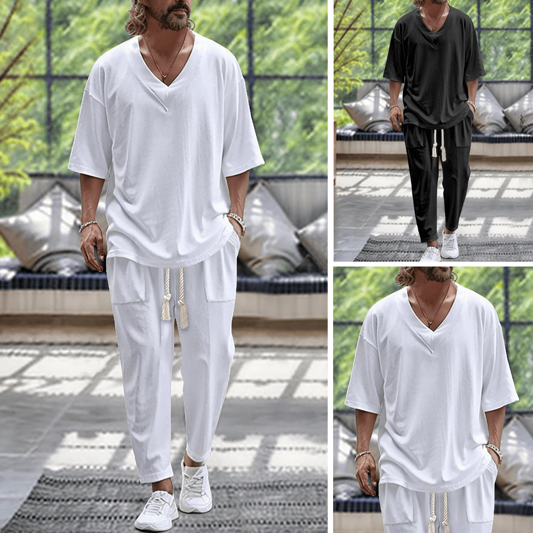 Relaxed Fit Two Piece Set For Men | Kaelen