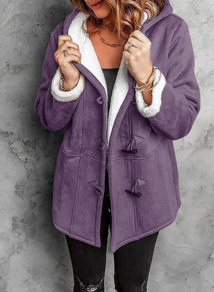 Hooded Toggle Long Coat For Women | Amanda