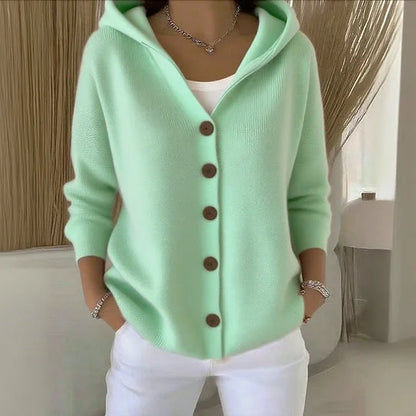 Hooded Button Cardigan for Women | Elowen