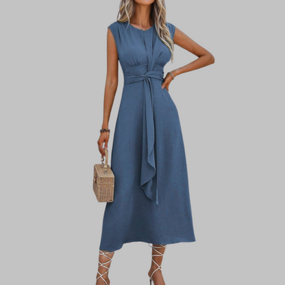 Sleeveless Round Neck Long Dress For Women | Helena
