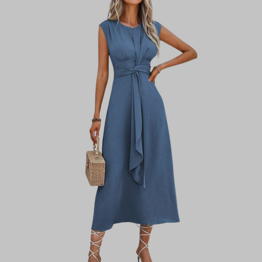 Sleeveless Round Neck Long Dress For Women | Helena