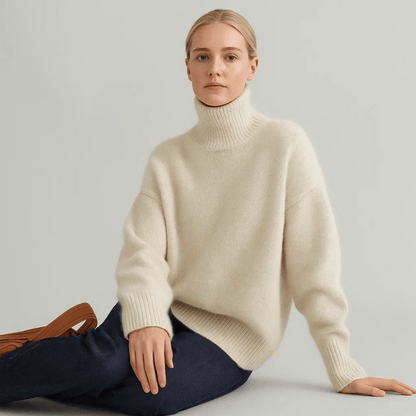 Oversized Turtleneck Sweater For Women | Elaraine