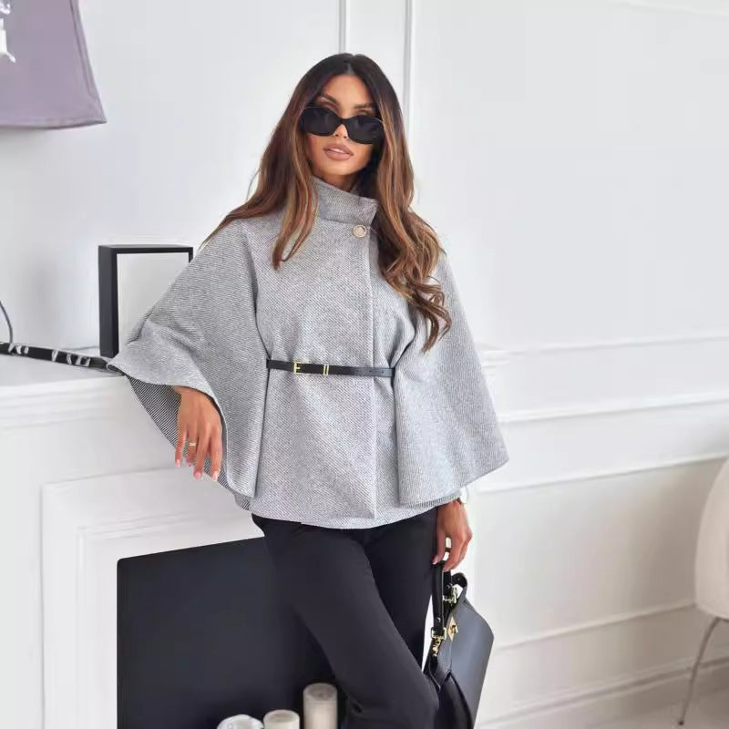 Butterfly Sleeve Belted Jacket For Women | Janine